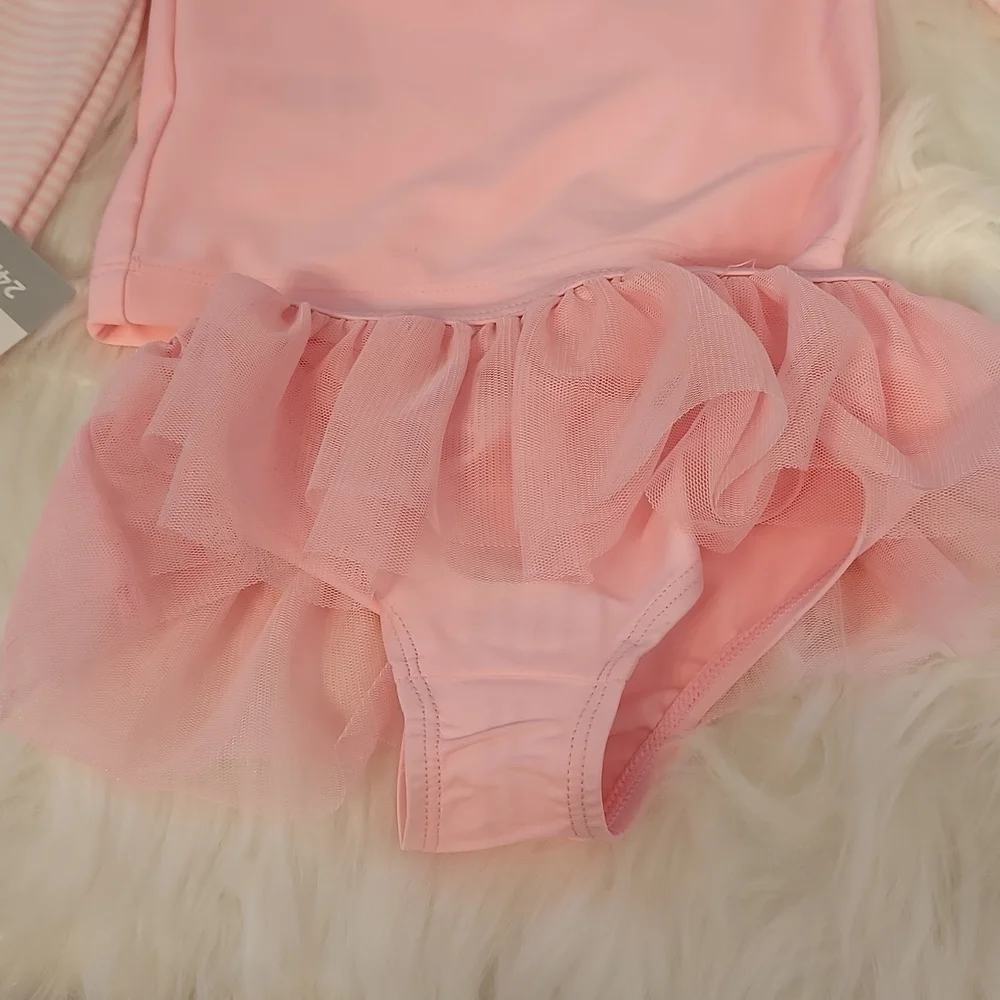CARTERS pink unicorn long sleeve rashguard set 24M NWT